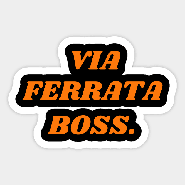 Via Ferrata Boss Sticker by Teqball Store